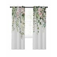 thumbnail image 7 of Sage Green Eucalyptus Blackout Curtains for Bedroom, Summer Spring Weeping Leaves Botanical Thermal Insulated Kitchen Drapes with Grommets, Light Blocking Window Treatment, 2 Panels 42" x 54", 7 of 7