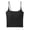 Z153 Black, variant on Camisole Tops For Women With Built In Bras Summer Square Neck Sleeveless Solid Color Blouse For Everyday Wear Soft Comfortable T Shirts Beige Size L