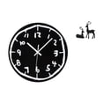thumbnail image 1 of Reloj de pared silencioso sin , decorativo, estatua de reno, figura de ciervo de resina, artesanías, material acrílico, adecuado para regalar, d, 1 of 8