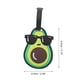 thumbnail image 2 of Etiquetas de equipaje de aguacate de 1 pieza Unique Bargains para viajar, goma blanda verde, 2 of 5