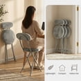 thumbnail image 6 of Homy Casa 4-Pack Folding Chairs with Back, Plush Padded Seating for Dining and Guest Use, Grey, 6 of 9