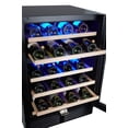 thumbnail image 7 of 24 Inch Wine Cooler Refrigerators 46 Bottle Capacity, Beverage Fridge Small Wine Cabinet Countertop Bar with Low Noise Operation Compressor and Clear Glass Door for Home Office Bar, Black, 7 of 7