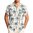 thumbnail image 2 of COSFO Short Sleeve Button Down Men Summer Hawaiian Tops Relaxed Fit with Pocket Tropical Collared Shirts for Men, 2 of 6