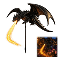 thumbnail image 6 of Dragon Fire Solar Powered Garden Stake Light, Impressive Warm Flame Glow Ornament for Walkway Entryway Flower Bed Backyard Night Landscape Layout, 6 of 6