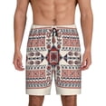 thumbnail image 1 of Balery Fashion Tatreez1 Pantalones cortos de pijama de punto de algodón para hombre con cinturilla y bolsillos-4X-Large, 1 of 6
