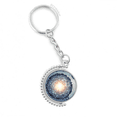 thumbnail image 1 of Las celulas de patron de microcósmica Azul la ciencia Giratorio, llavero anillo llavero, 1 of 3