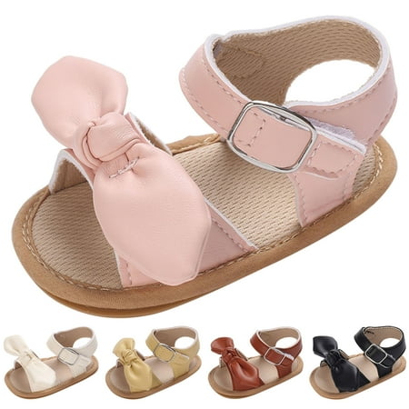 

LYCAQL Baby Shoes Summer Children Toddler Shoes Girls Sandals Flat Bottom Lightweight Open Toe Boys Slide Sandals (White 6 Toddler)