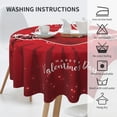 thumbnail image 6 of Valentine Heart Pattern Tablecloth 60 Inch Round Valentine''s Day Red Black Rose Tablecloths Washable Tablecloth for Party Holiday Kitchen Dining Room Indoor Outdoor Decoration, 6 of 6