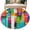 Burnt Orange Lake Blue Seaweed Green, variant on Round Rugs 7Ft, Colorful Geometric Round Area Rug Washable Indoor Throw Carpet, Modern Artwork Abstract Large Non Slip Circle Rug for Dining Room Playroom Home Decor Aesthetic