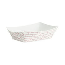 Boardwalk BWK30LAG050 0.5 lbs. Capacity Paper Food Baskets - Red/White (1000/Carton)