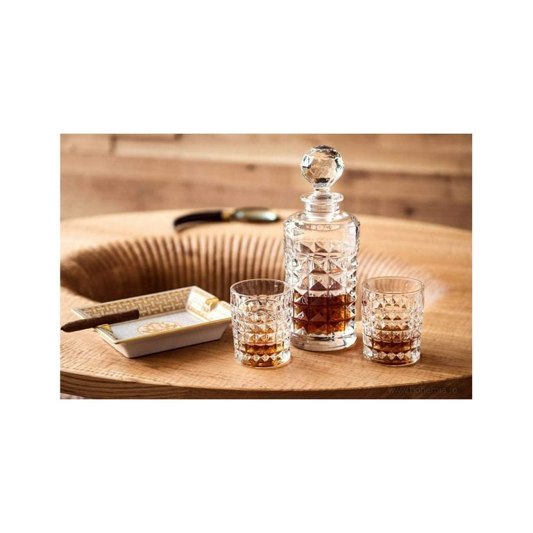 Bohemia Glass 12個セット Czech Bohemian Crystal Glass Set of 6 Whiskey Glasses 8oz
