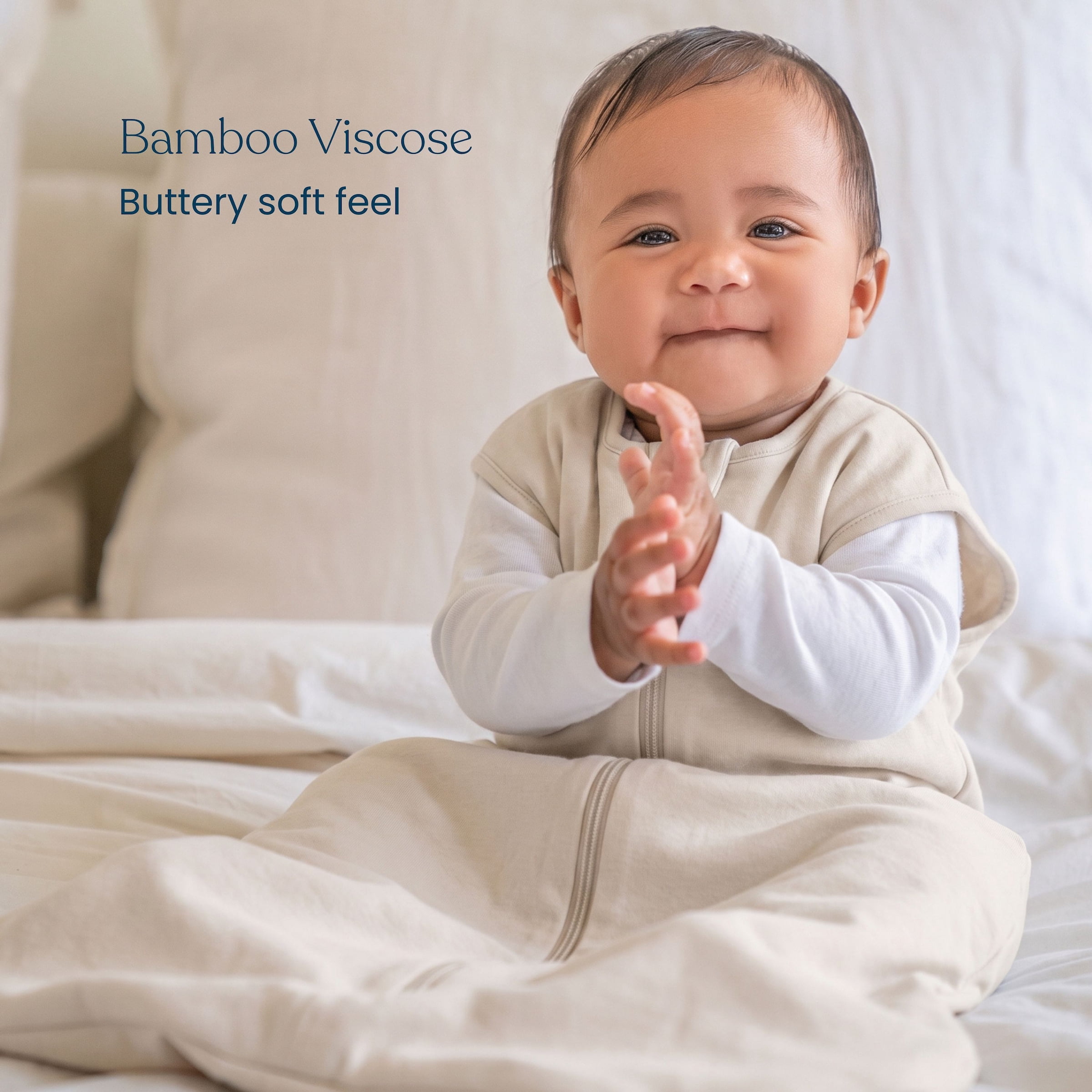 HALO SuperSoft Bamboo SleepSack Wearable Blanket, 0.5 TOG, Unisex, Infant, Small, 0-6 Months, Oat