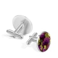 thumbnail image 3 of Grape Premium Stainless Steel Shirt Cufflink Set for Men - Ideal for Formal Attire and Special Events, 3 of 6