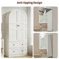 thumbnail image 4 of Arched Storage Cabinet,Kitchen Pantry Cabinet,72" Tall Farmhouse Storage Cabinet with 2 Doors & Drawers,Freestanding Cupboard for Kitchen,Bathroom,Laundry,Utility Room, 4 of 8