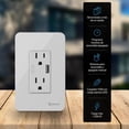 thumbnail image 3 of Doble contacto WiFi inteligente y cargador USB con placa para pared Steren SHOME-118, 3 of 4