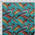thumbnail image 4 of oneOone Cotton Jersey Turquoise Green Fabric Fish Sewing Craft Projects Fabric Prints By Yard 58 Inch Wide, 4 of 4