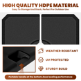 thumbnail image 4 of Heavy-Duty Cantilever Umbrella Base, UV-Resistant HDPE, 4-Plate Set Patio Shade Stand, for Patio, Poolside, Garden​​, 4 of 8