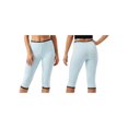 thumbnail image 2 of Pantalones capri para mujer, cintura elástica con ribete de encaje, largo 3/4, estilo cropped, para uso diario informal., 2 of 9