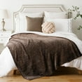 thumbnail image 4 of Battilo Brown Throw Blanket,Soft Chenille Knit Throws for Couch Bed, Fall Blanket,51"x67", 4 of 9