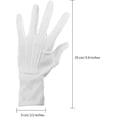 thumbnail image 2 of senkary 3 pairs white nylon cotton gloves band costume formal dress parade inspection gloves for women men, 2 of 7