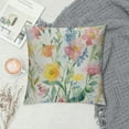 thumbnail image 2 of ONETECH Spring Summer Wildflower Pillow Cover , Watercolor Botanical Design, Fresh Garden Aesthetic, Decorative Floral Cushion Case for Home and Living Spaces, 2 of 5