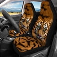 thumbnail image 2 of Binienty Tiger Print Automotive Seat Covers Full Set with Car 15 Inch Steering Wheel Cover Elastic Armrest Cushion Pad Vehicle Seat Belt Cushion Pad Keychain Auto Interior Accessories Set 14 Piece​, 2 of 8