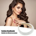 thumbnail image 3 of Unique Bargains 1 Pc Rhinestone Headband for Women Bling Padded Hairband Hair Accessories White 1.18 Inch Wide, 3 of 7