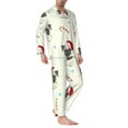 thumbnail image 3 of Kll Christmas Pug Dog Sleepwear Mens Flannel Pajamas,Long Cotton Pj Set, 3 of 9
