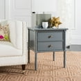 thumbnail image 3 of SAFAVIEH Mina Modern Coastal 2-Drawer 25" H Bamboo Nightstand Grey, 3 of 11