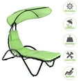 thumbnail image 3 of Hanging Chaise Lounger Chair Patio Porch Arc Swing Hammock Chair Canopy Outdoor [Green], 3 of 8