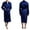 Dark Blue, variant on Mens Lightweight Robe, Satin Silkys Bathrobe Spa Sleepwear Classic Soft Length Robe With Pockets Rose Gold XL