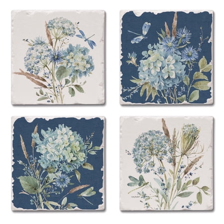 Thirstystone Bohemian Blue 4-Pack Tumbled Tile Coasters
