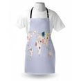 thumbnail image 3 of Floral World Map Apron Retro Style Map with Pastel Toned Blossoms Kids Girls Atlas Illustration, Unisex Kitchen Bib Apron with Adjustable Neck for Cooking Baking Gardening, Cream Lilac, by Ambesonne, 3 of 3