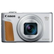 Canon PowerShot SX740 HS Compact Camera, 20.3 MP, 40x Digital Zoom, Silver, Bundle with 64GB SD Card (International Version)
