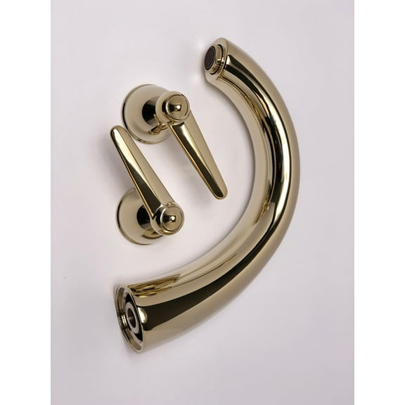 Hansgrohe Monsoon 3-Hole Tub Filler Trim - Polished Brass