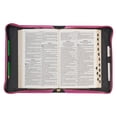 thumbnail image 5 of Christian Art Gifts Fashion Bible Cover Amazing Grace Scenic Faux Leather, Pink, Large, 5 of 6