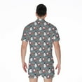 thumbnail image 2 of Santa Claus And Friends Pattern Short Sleeve Men'S Rompers Casual Summer Jumpsuits Outfit, 2 of 4