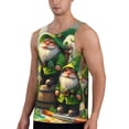 thumbnail image 2 of Fotbe patrick’s day gnomes Pattern Men's Quick Dry Workout Tank Top Gym Muscle Tee Fitness Bodybuilding Sleeveless T Shirt Breathable Workout Shirt-4X-Large, 2 of 7