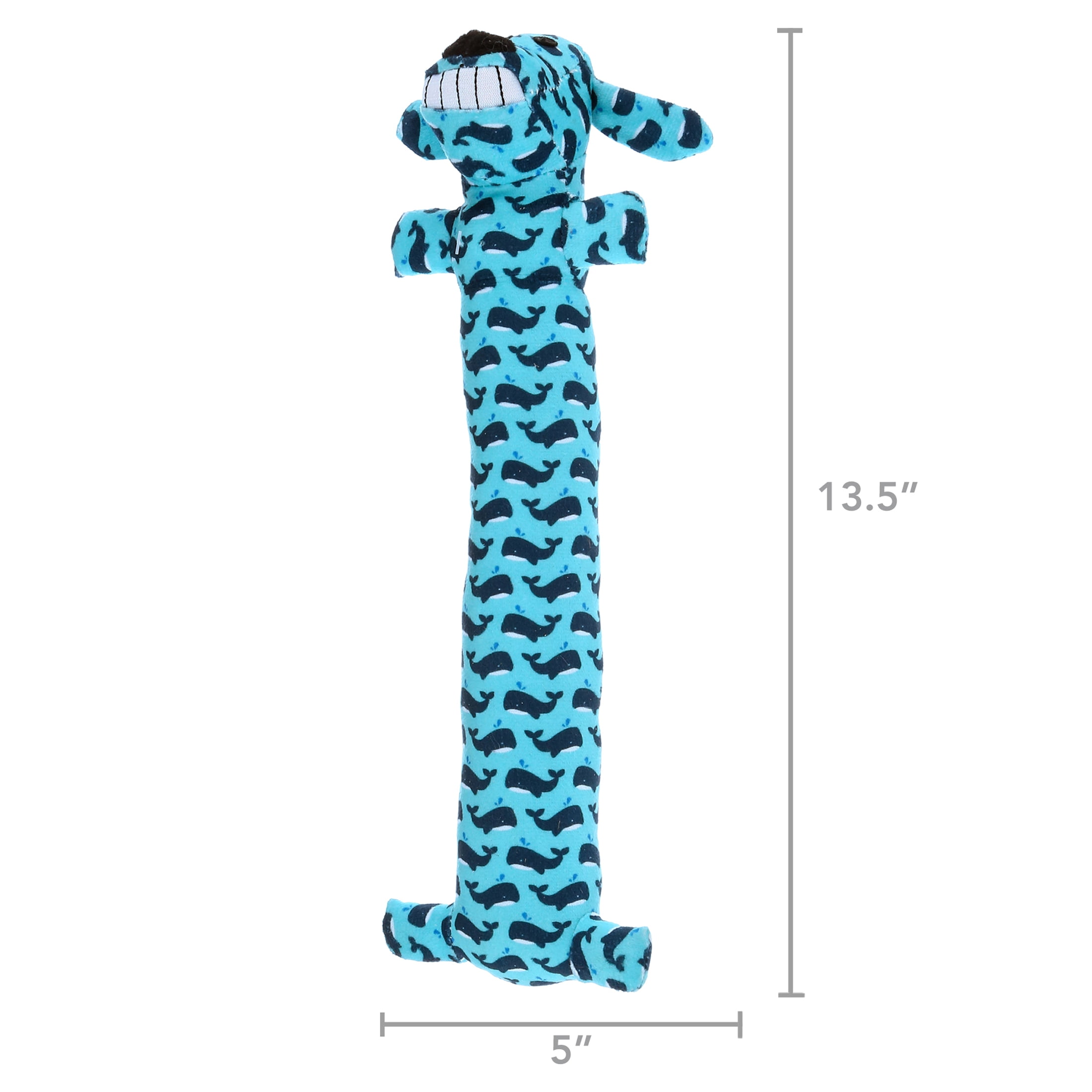 Multipet Nautical Loofa Plush Dog Toy, Assorted Pattern, 12 inches