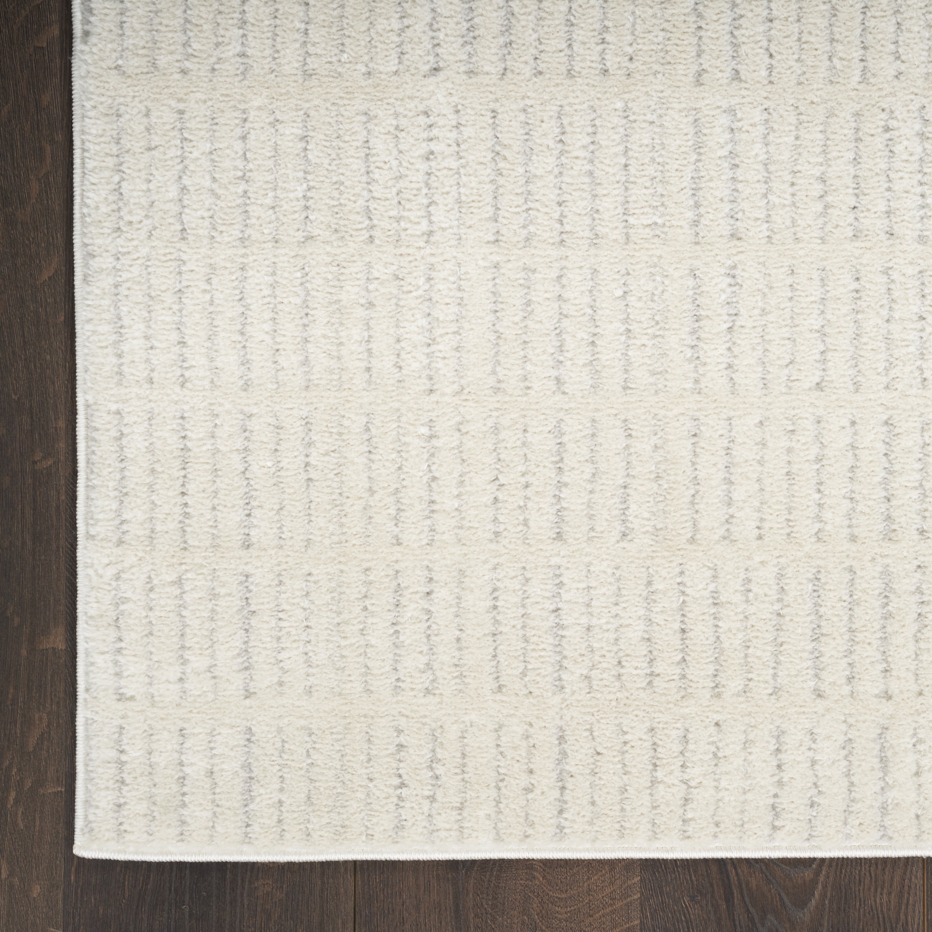 Nourison Cozy Modern Scandinavian Ivory Grey 3'11" x 5'11" Area Rug (4x6)