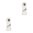 thumbnail image 2 of Youkk Golf Head Covers Driver Fairway Wood Sleeve Cover w/Number Putter White UT 27.5x10cm 2Set, 2 of 6