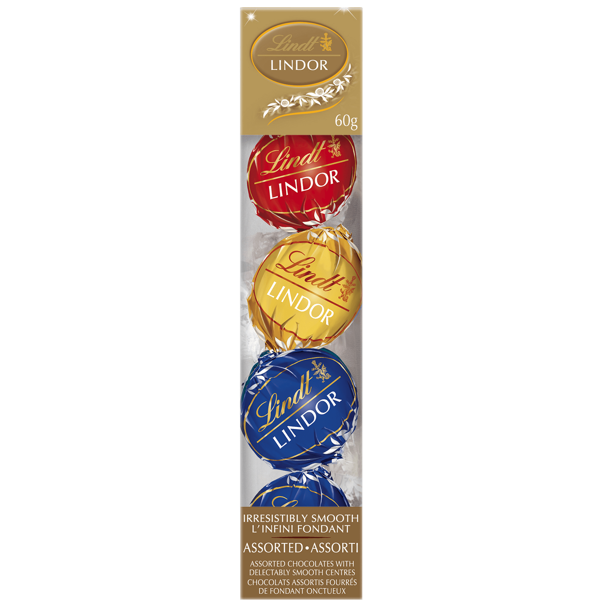 Lindt LINDOR Assorted Chocolate Truffle Ornaments, 60-Gram Box