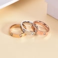thumbnail image 3 of Anillo de titanio con diamantes para mujer, ligero, lujoso, sin caída, anillo para parejas, 5 mm, anillo con seis diamantes, 3 of 6