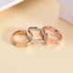 thumbnail image 4 of Anillo de titanio con diamantes para mujer, ligero, lujoso, sin caída, anillo para parejas, 5 mm, anillo con seis diamantes, 4 of 6