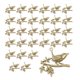 thumbnail image 4 of 4x30x Dijes De Pájaro En Rama Accesorios De Bricolaje Para Decoración De Bolsos Tapas De Teléfono Cremalleras Bronce, 4 of 10