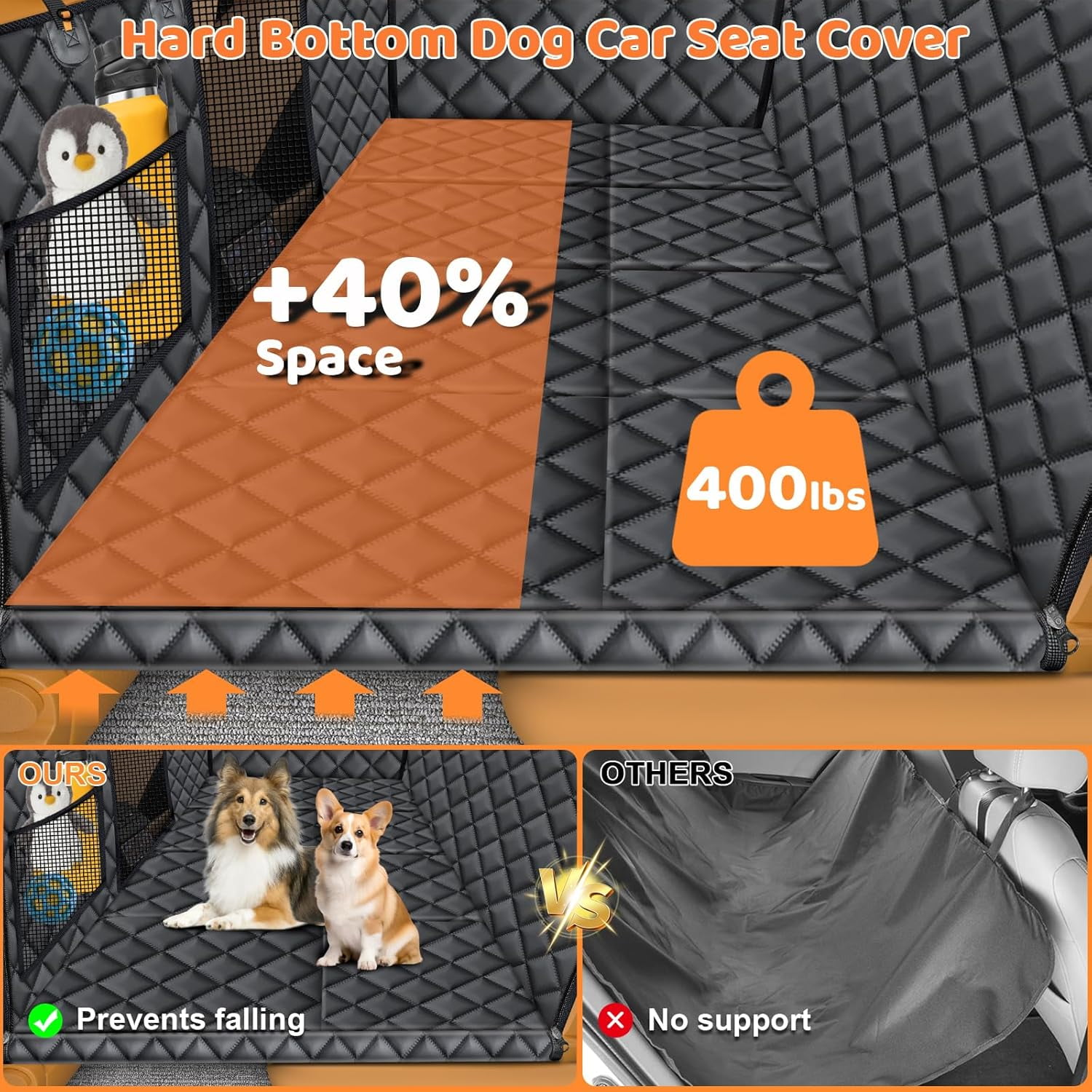 Chuajor XL Back Seat Extender For Dogs-Supports 400lb,Waterproof Dog - View #5