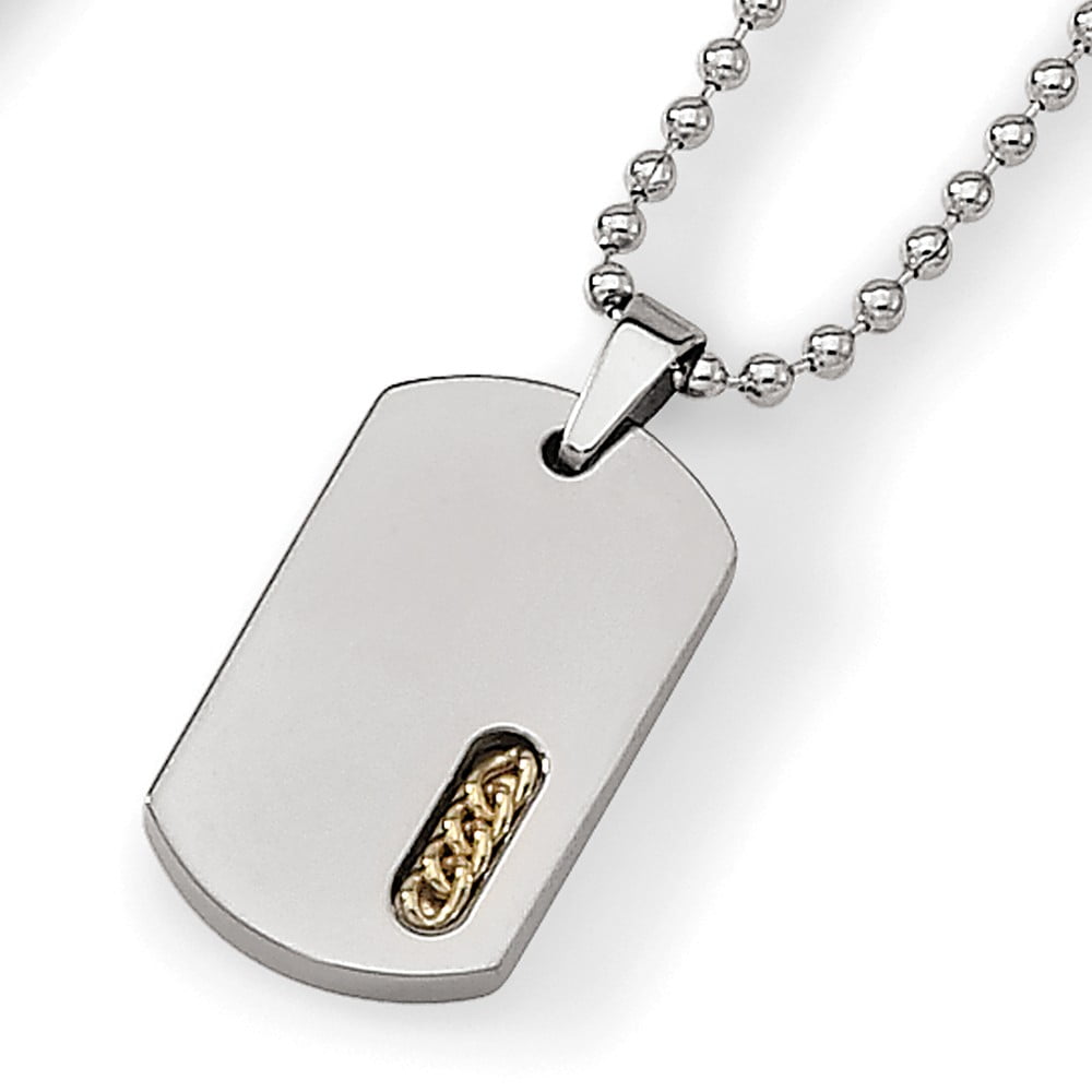 AA Jewels Titanium Yellow IPplated 22in Necklace Chain 22" with