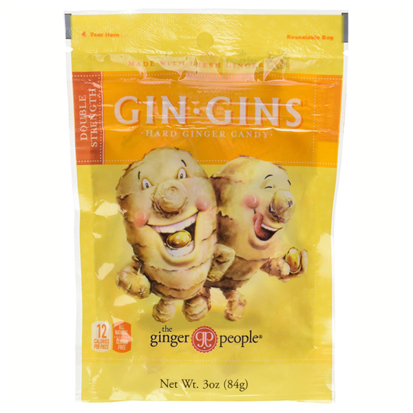 The Ginger People Gin Gins Hard Ginger Candy 3 oz Pouches *3