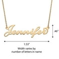thumbnail image 2 of "Quick Ship Gifts" - Personalized Women's Sterling Silver or Gold over Silver Script Nameplate Necklace, 18", 2 of 4