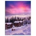 thumbnail image 2 of Frosty Winter Resorts in Forest - Landscape Wall Art on Canvas, 2 of 3